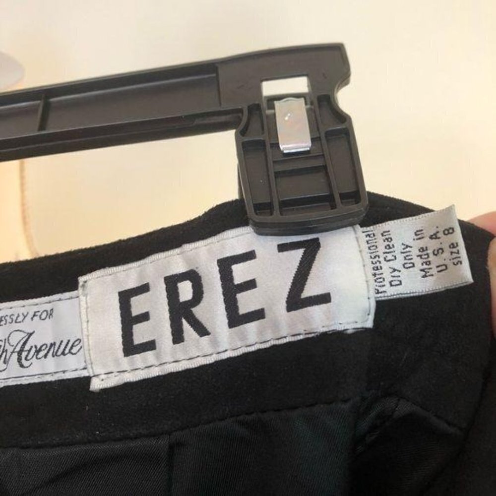 Erez Vintage Womens Shorts Size 8 Black Suede Leather Lined High Waisted USA - Picture 9 of 9
